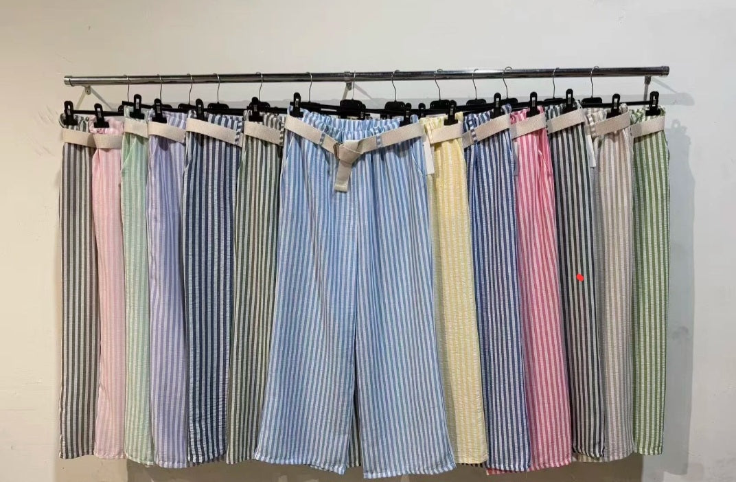 Santorini Stripped Wide Leg Trousers
