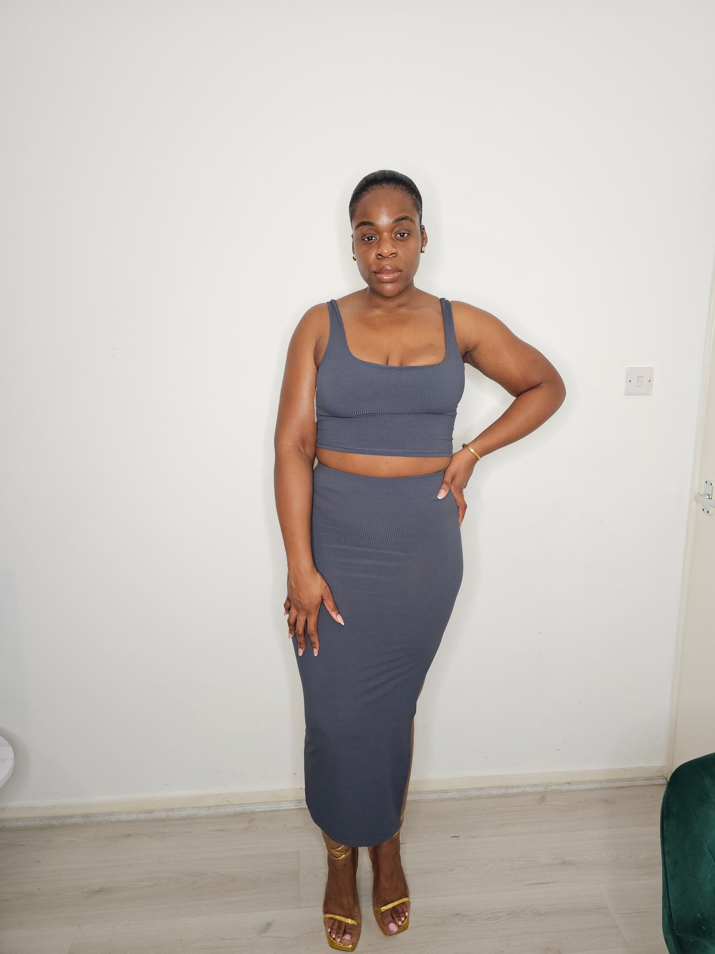 The Aaliya Two Piece Skirt and Top Set