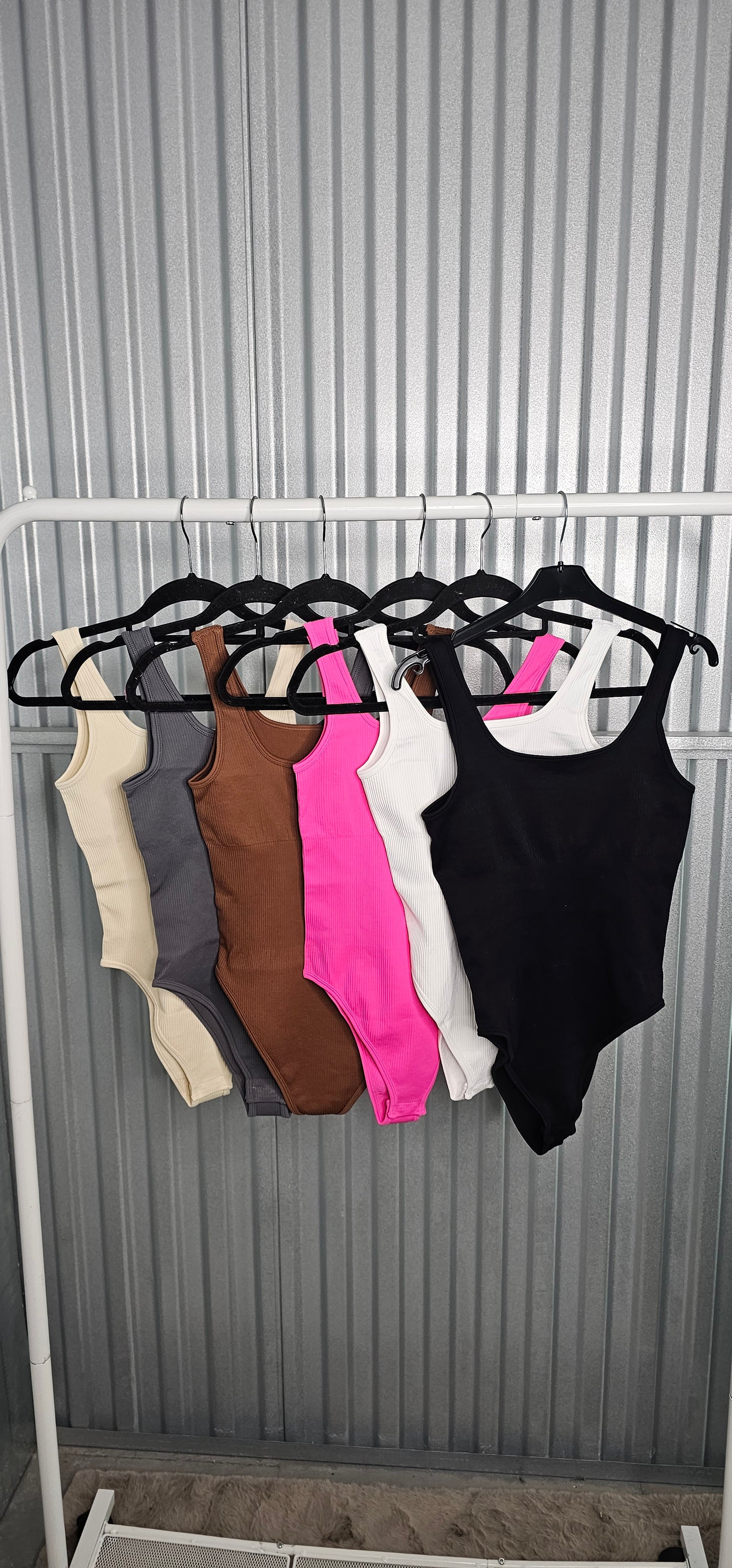 Tash Ribbed Square Neck Bodysuit