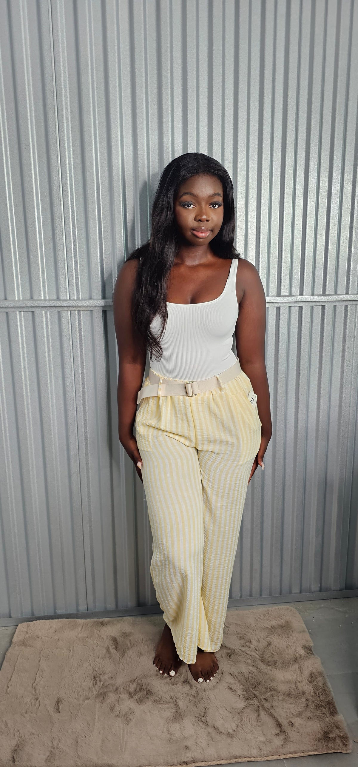 Santorini Stripped Wide Leg Trousers
