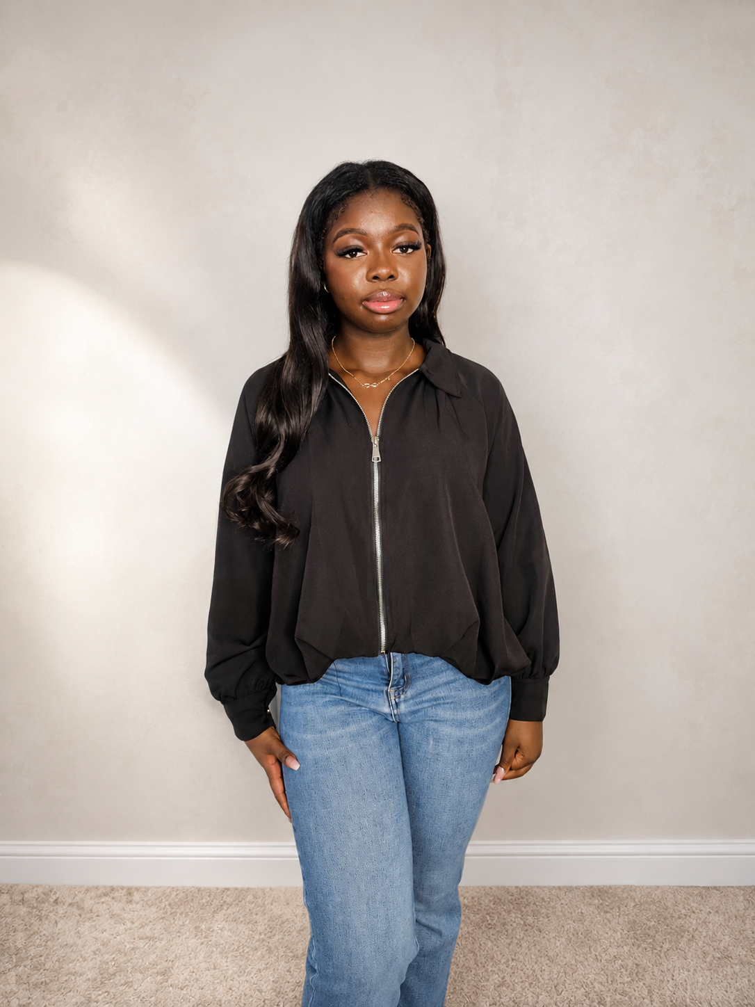 PW Zip Bomber Jacket with Zip