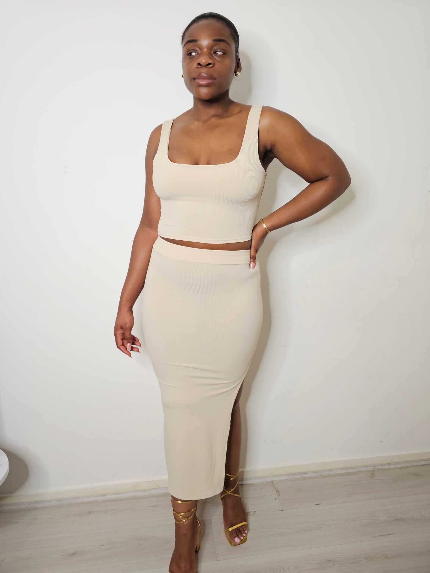 The Aaliya Two Piece Skirt and Top Set