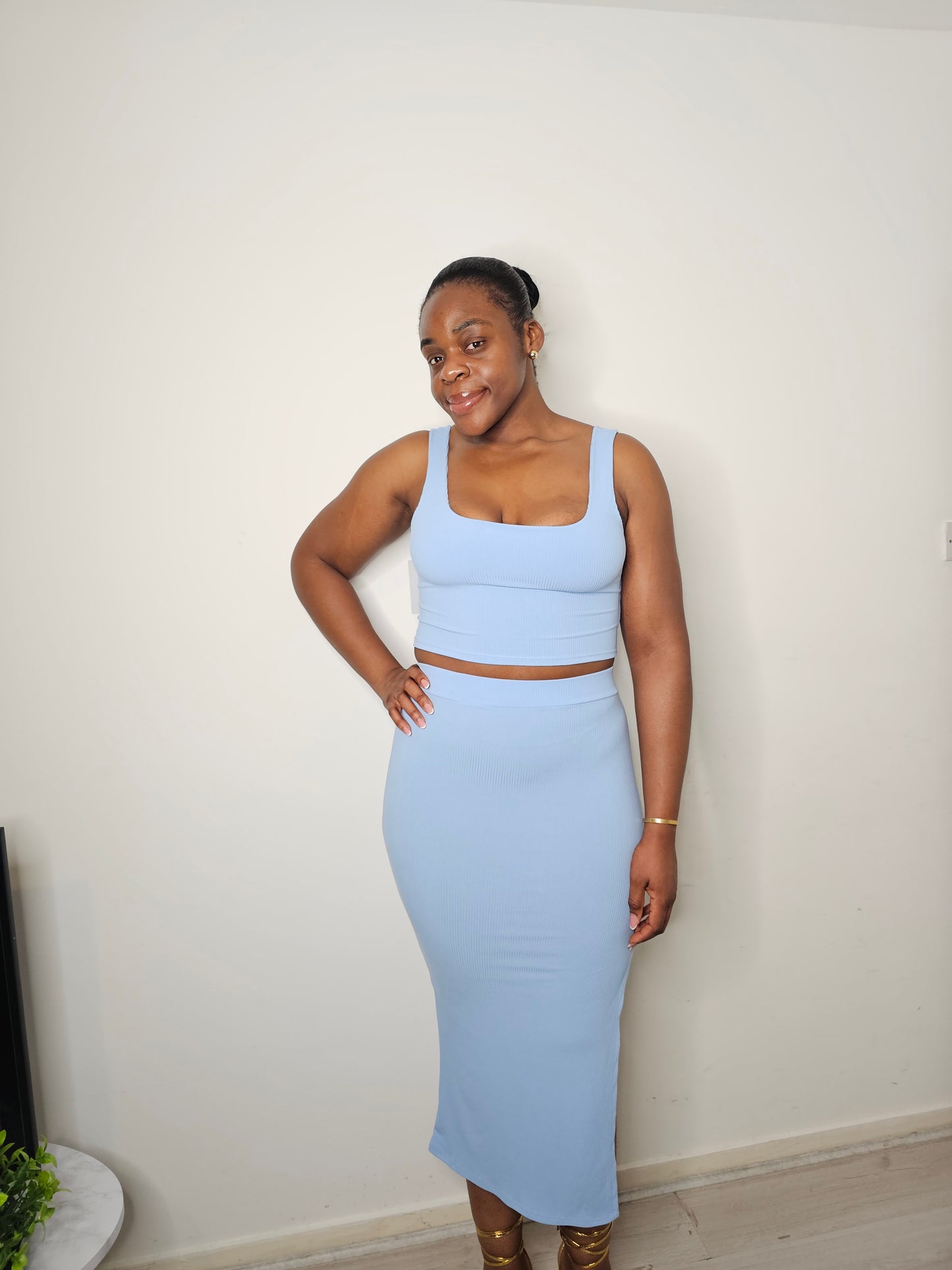 The Aaliya Two Piece Skirt and Top Set