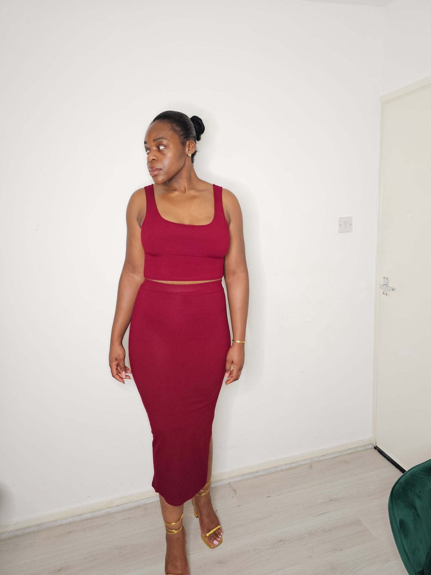 The Aaliya Two Piece Skirt and Top Set