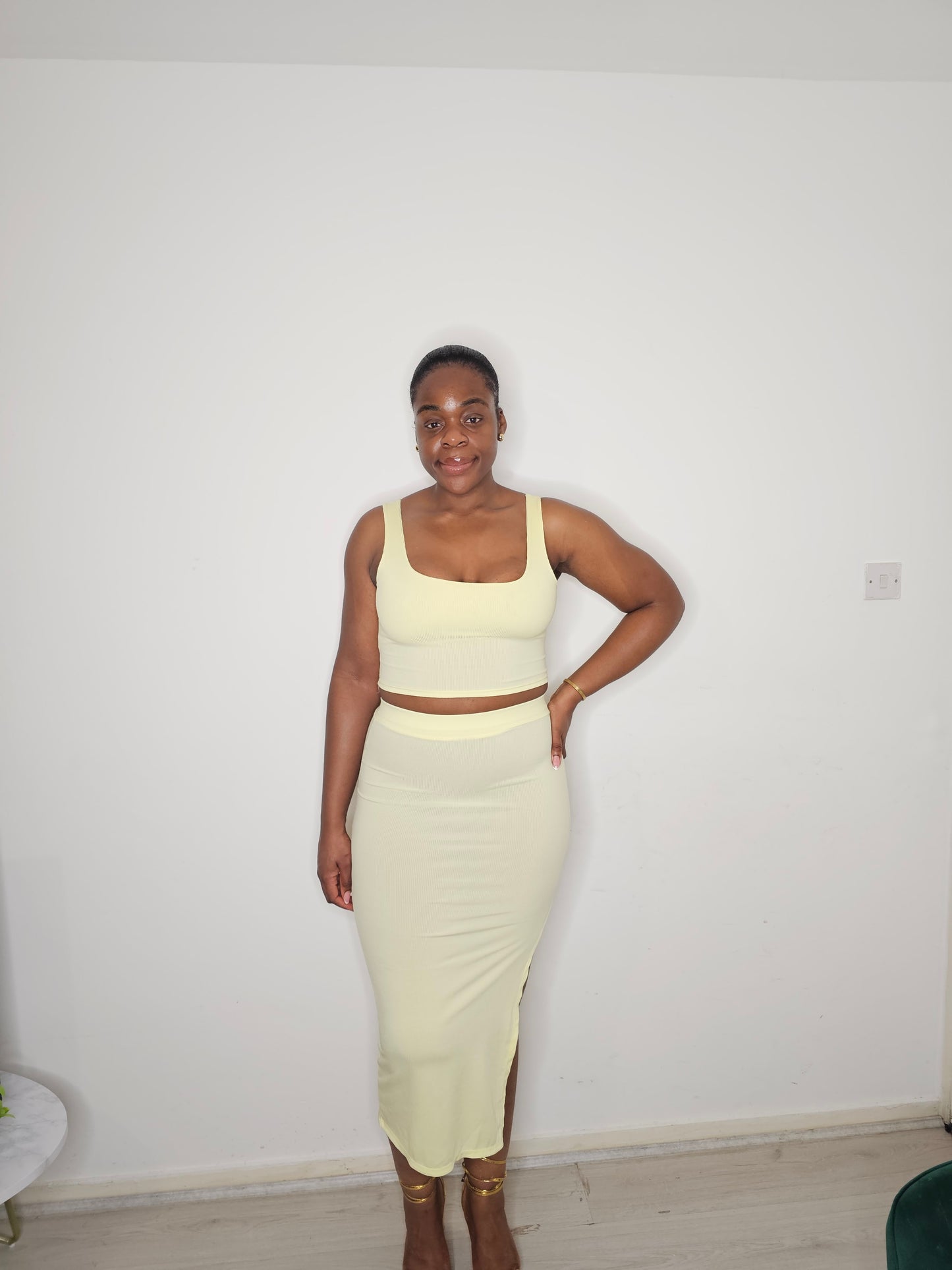 The Aaliya Two Piece Skirt and Top Set