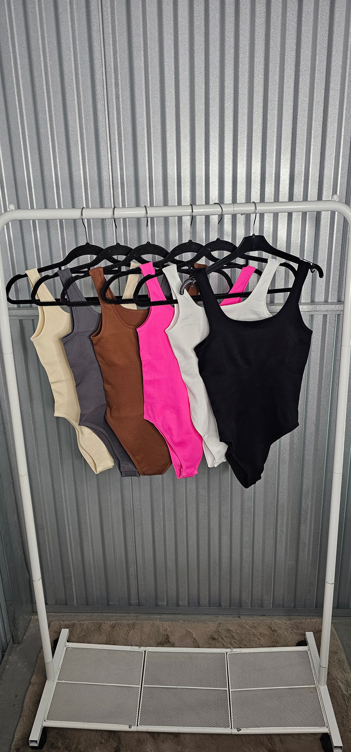 Tash Ribbed Square Neck Bodysuit